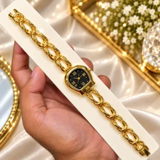 Xinyunkou ভিনটেজ ঘোড়ার নালের আকৃতির কোয়ার্টজ চেইন ঘড়ি - ছোট ছবি 6